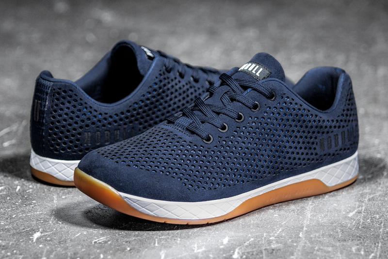 Men's Nobull Suede Trainers Navy | SG R2329V